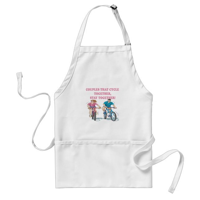 Couples That Cycle Together Adult Apron (Front)