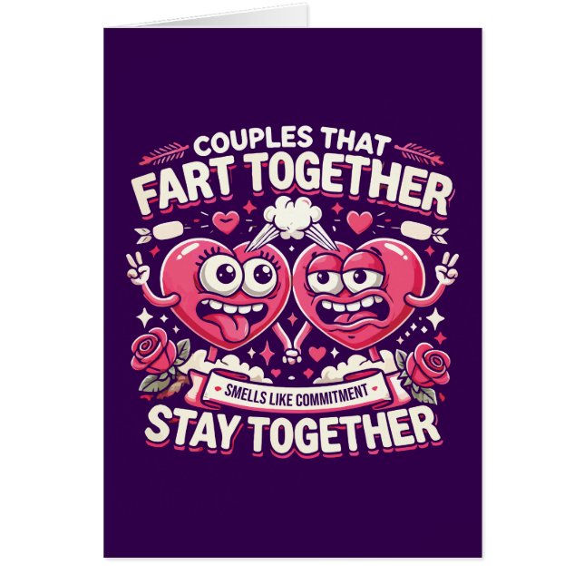 Couples That Fart Together Stay Together - Funny Cards (Front)