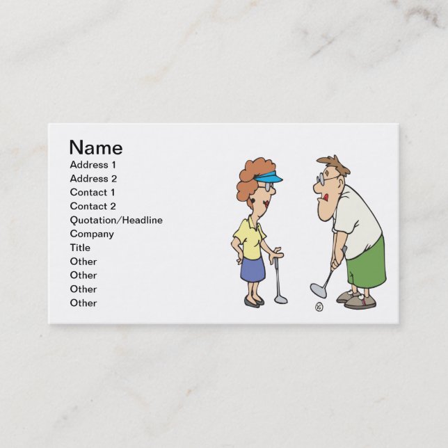Couples That Golf Together Stay Together Business Card (Front)