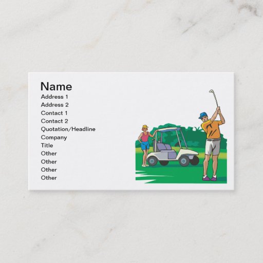 Customizable Couples That Golf Together Stay Together Business Card Template