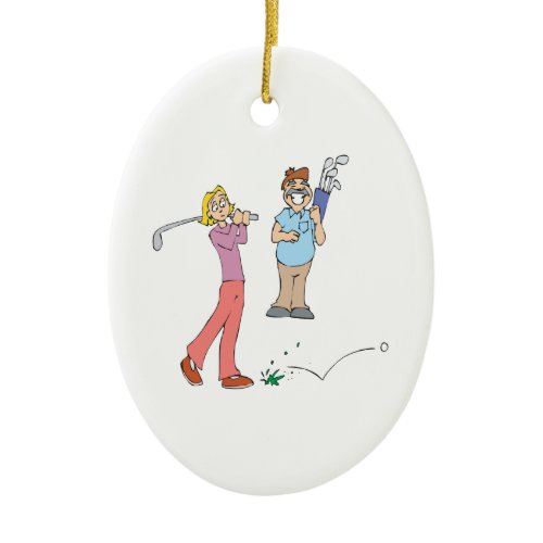 Couples That Golf Together Stay Together Ceramic Ornament