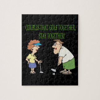 Couples That Golf Together Stay Together Jigsaw Puzzle