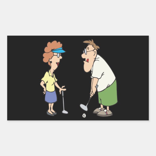 Couples That Golf Together Stay Together Rectangular Sticker (Front)
