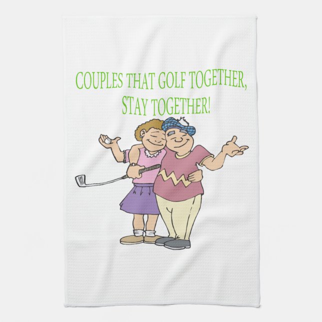 Couples That Golf Together Stay Together Towel (Vertical)