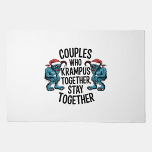 Couples That Krampus Together Stay Together XMAS Doormat