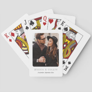 Couples Travel Personalized Photo Name  Poker Cards