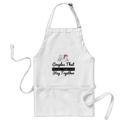 Couples travel together adult apron