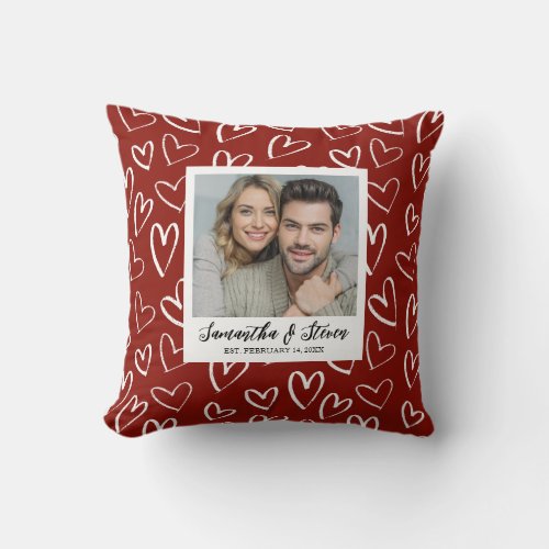 Couples Valentine Heart Pillow