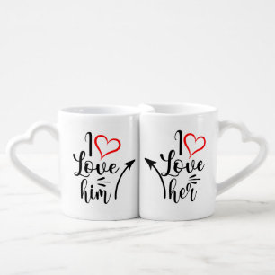 Couples Valentine's Day Coffee Mug Set