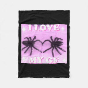 Couples Valentines Day I Love My Gf Bf Adult Inapp Fleece Blanket