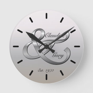 Couples Wall Clock Names & Date