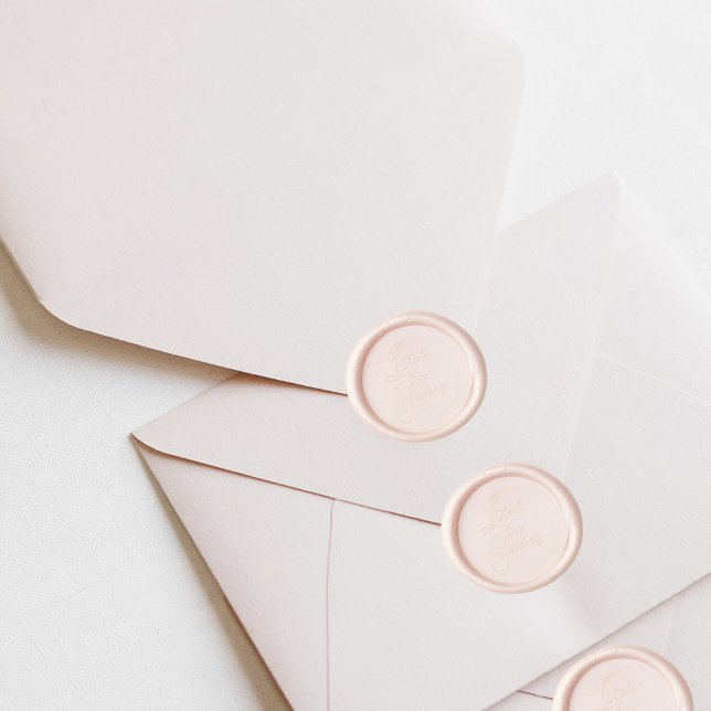 Couples Wax Seal | Bridal Wedding | Modern | Names Wax Seal Sticker (Creator Uploaded)