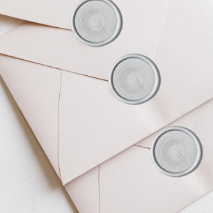 Couples Wax Seal Wedding Modern Initials Wax Seal Sticker