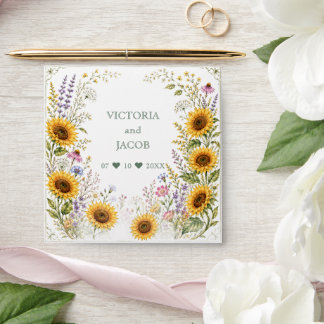 Couples Wedding/Anniversary Sunflower Seed Favor Envelope
