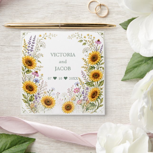 Couples Wedding/Anniversary Sunflower Seed Favor Envelope (Wedding)