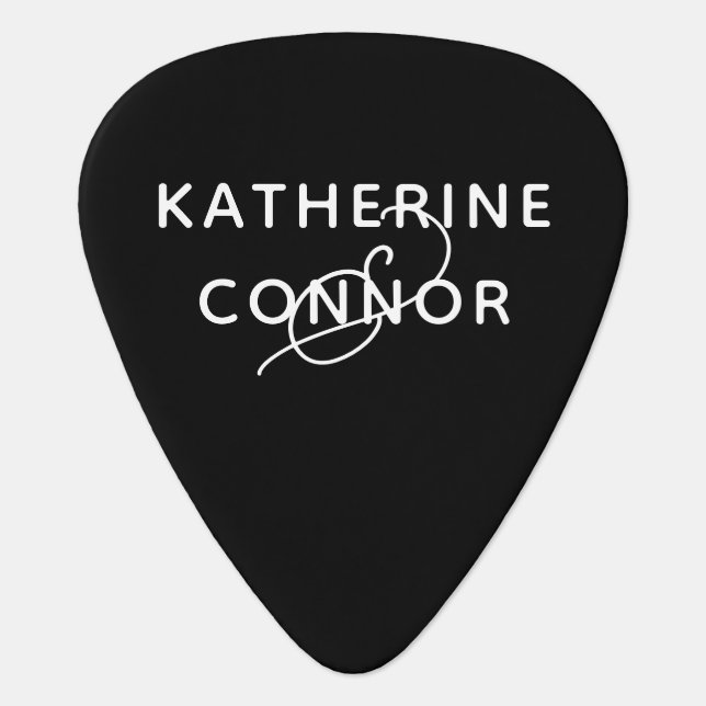 Couples Wedding Favor Guitar Pick (Front)