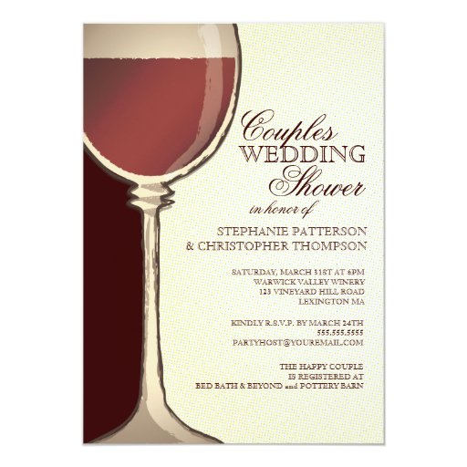 Wine Themed Wedding Shower Invitations 4