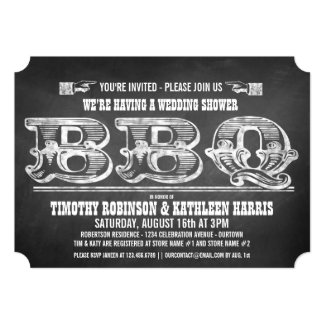 Couples Wedding Shower Barbeque Invitations