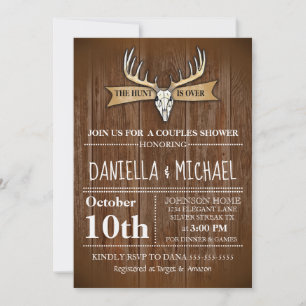 Couples Wedding Shower Hunt Is Over Wedding Invitation