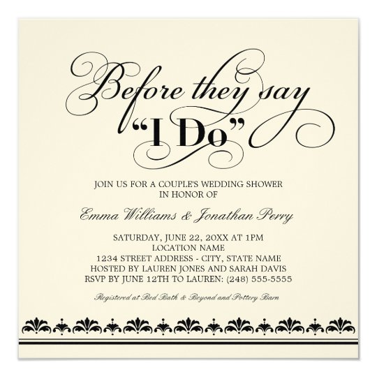 Printable I Do Bbq Barbecue Couples Coed Wedding Shower Couple 39 S Shower Bridal Invitation