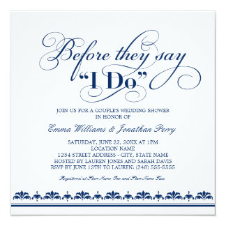 Couples Wedding Shower Invitations Announcements Zazzle Couple 39 S Wedding Shower Invitation Vows