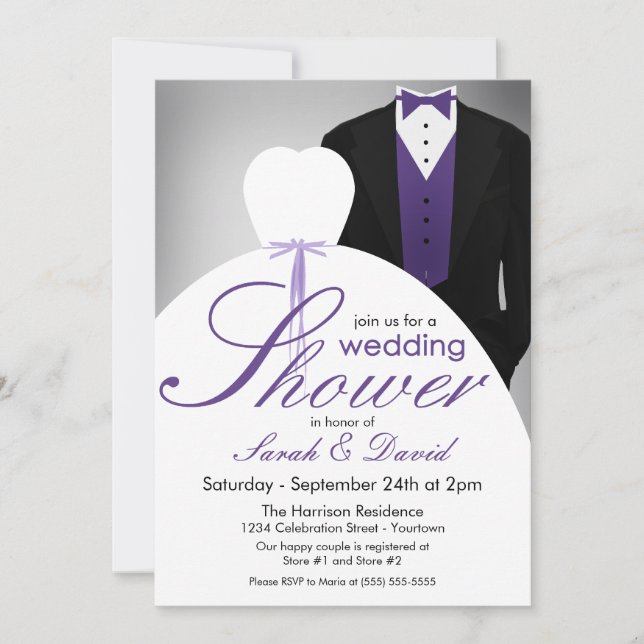 Couples Wedding Shower Invitations (Front)