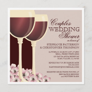 Couples Wedding Shower Wine Themed Invitation