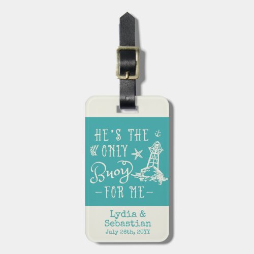 Couples Wife Husband Cute Matching Cruise Vacation Luggage Tag