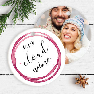 Couples Wine Lover Christmas Ceramic Ornament