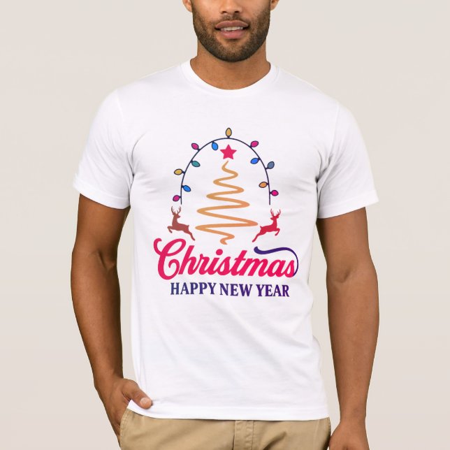 Couples Xmas Tee – Matching Xmas  Tree Shirt (Front)