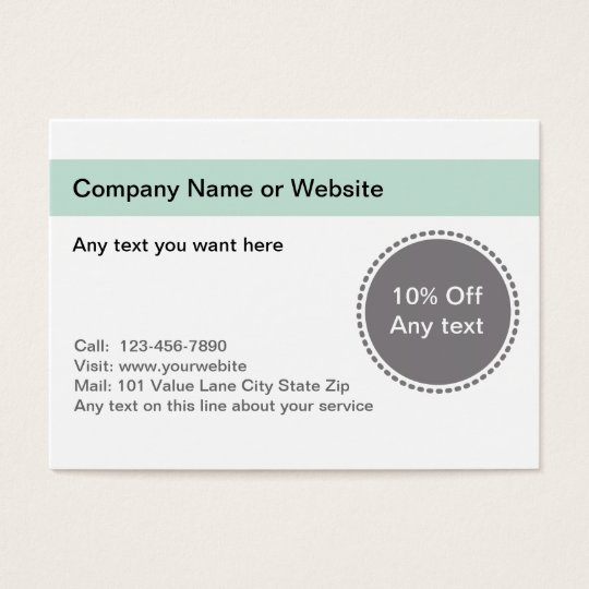 Coupon Business Cards