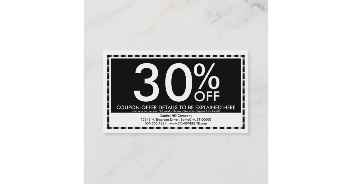 coupon. discount card Zazzle