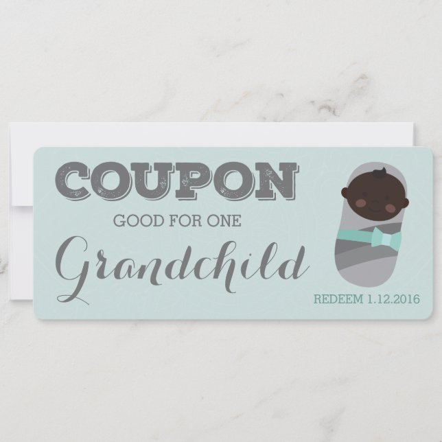 Coupon for Grandchild Pregnancy Announcement (Front)