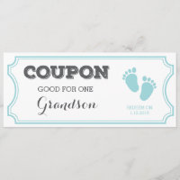 Coupon for one Grandson Baby Announcement