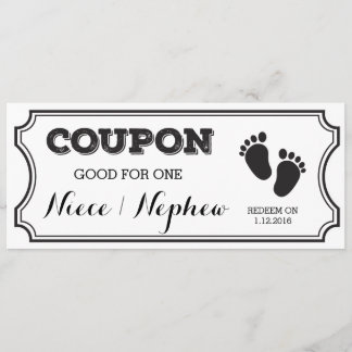 Coupon for one Niece or Nephew Baby Announcement