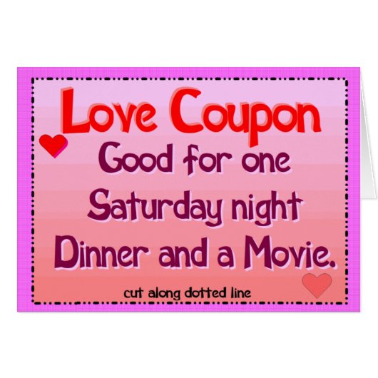 Coupon Movie Cards (Front Horizontal)