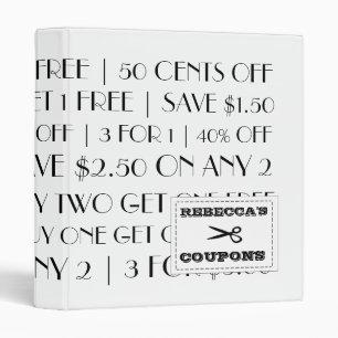 Coupon Organizer - Sophisticated Black & White Binder