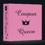 Coupon Queen 3-Ring Binder<br><div class="desc">Organize all those coupons in the super cute Coupon Queen binder with your name on the spine. Customize to your favorite color. Looks great with The Happy Nest's Coupon Queen Tote.</div>
