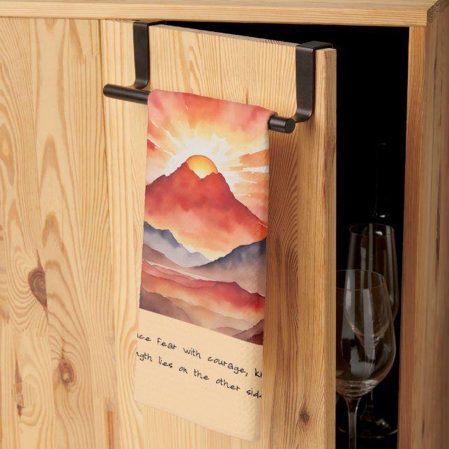 Courage Affirmation special gift Kitchen Towel (Thirds Fold)