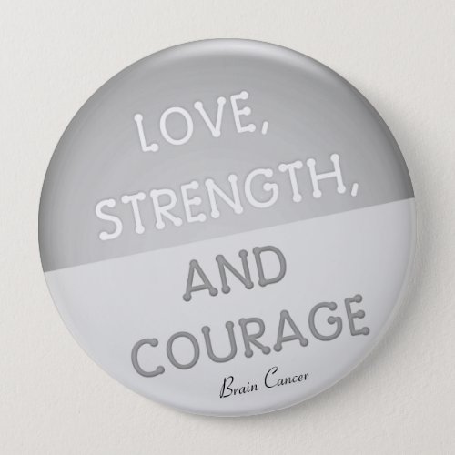 Courage Badge Brain Cancer Gray Button