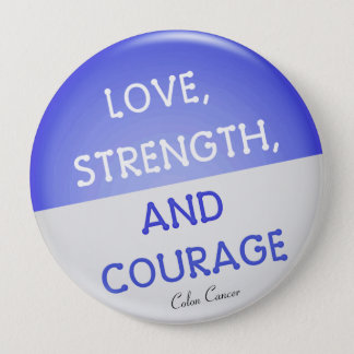 Courage Badge Colon Cancer (Navy) Pinback Button