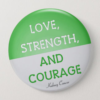 Courage Badge Kidney Cancer (Green) Pinback Button
