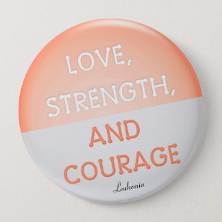 Courage Badge Leukemia Cancer (Orange) Pinback Button