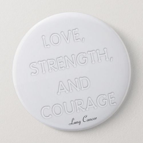 Courage Badge Lung Cancer White Button