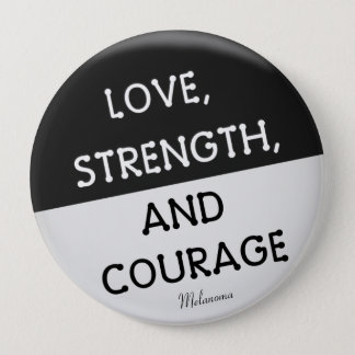 Courage Badge Melanoma Cancer (Black) Pinback Button