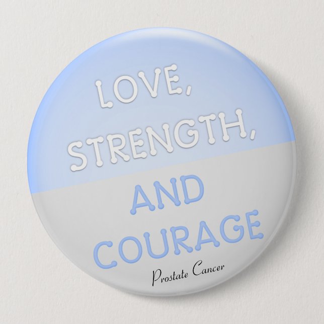 Courage Badge Prostate Cancer (Pale Blue) Pinback Button (Front)