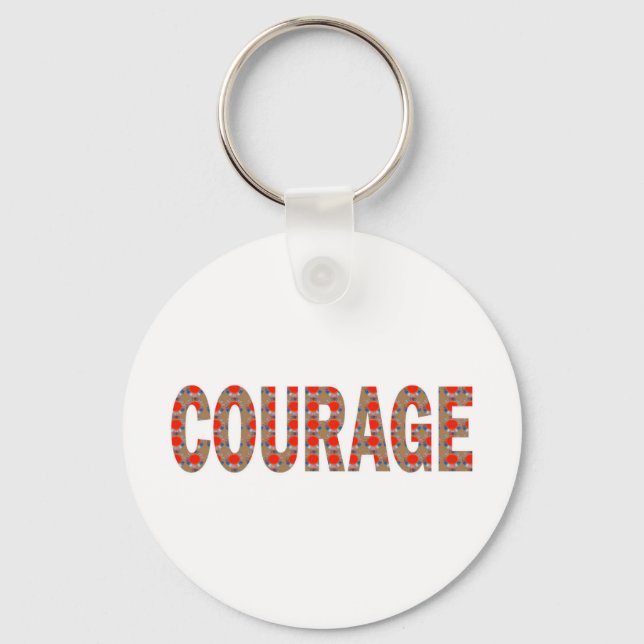 COURAGE: Brave Kind Leader Champion LOWPRICES GIFT Keychain (Front)