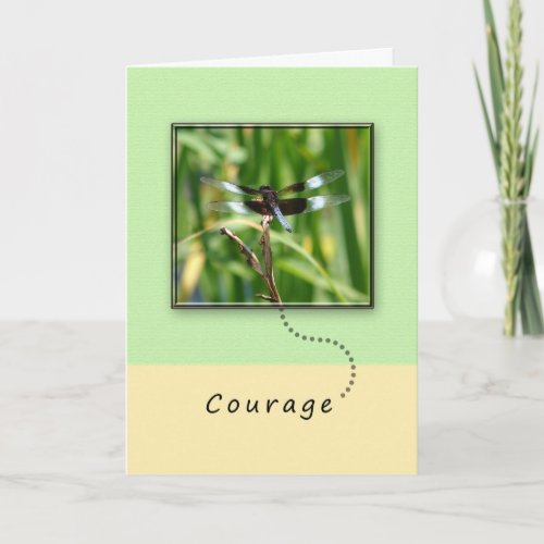 Courage Caring Cancer Card with Dragonfly