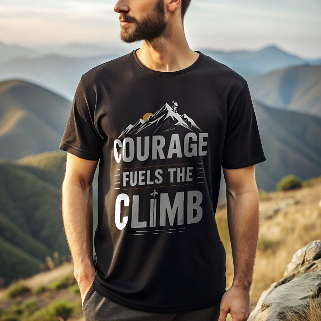 Courage Climb Typography T-Shirt (Creator Uploaded)