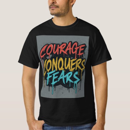 Courage Conquers Fears T_Shirt